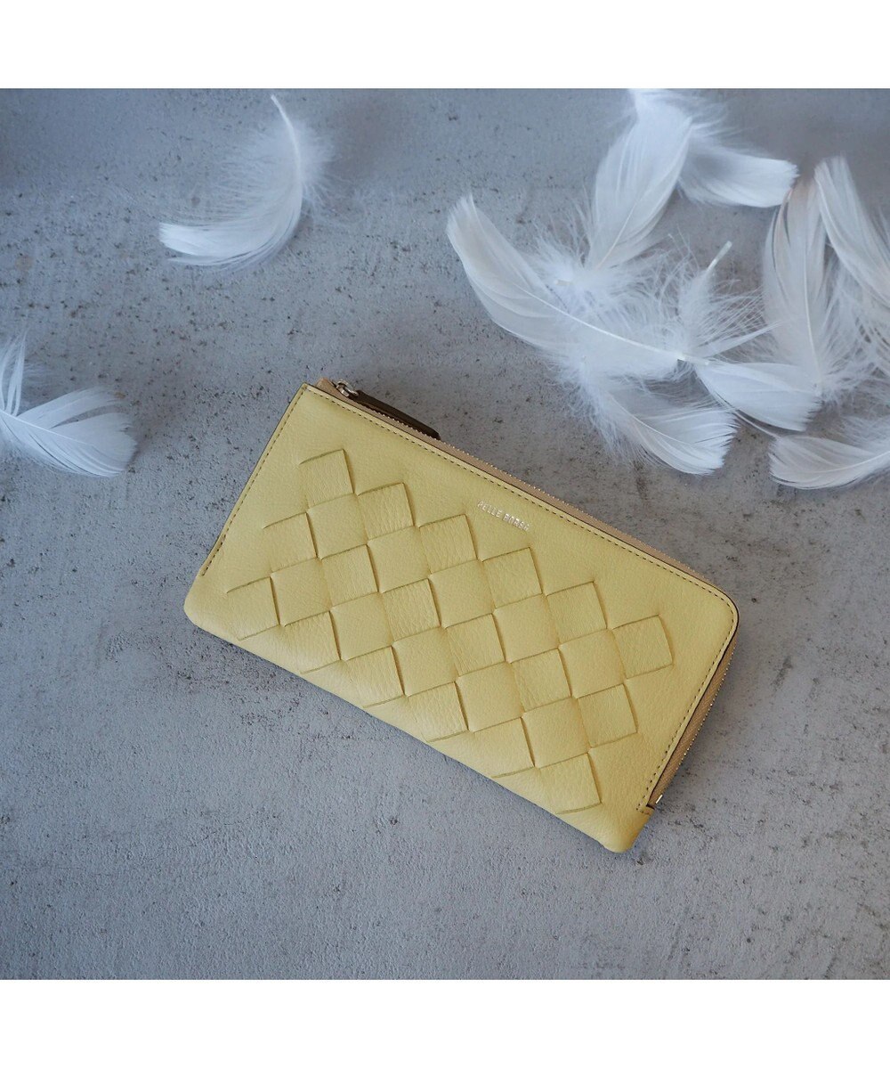 PELLE BORSA メッシュL字ファスナーコンパクト長財布 Chrono Weave クロノウィーブ 5843 