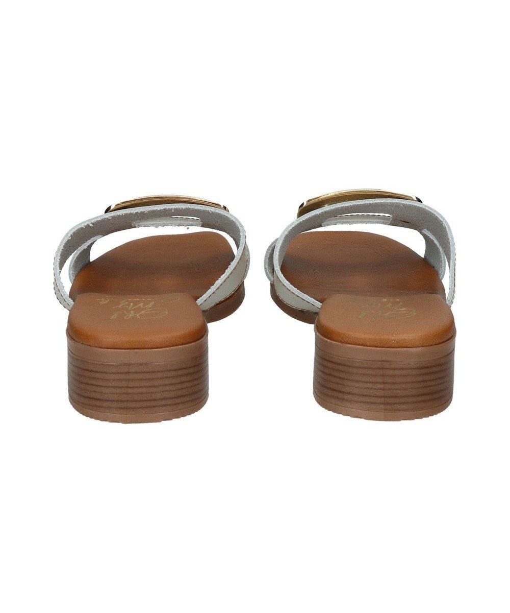 INTER-CHAUSSURES 【Oh my Sandals】メタルバックルローヒールミュールサンダル 