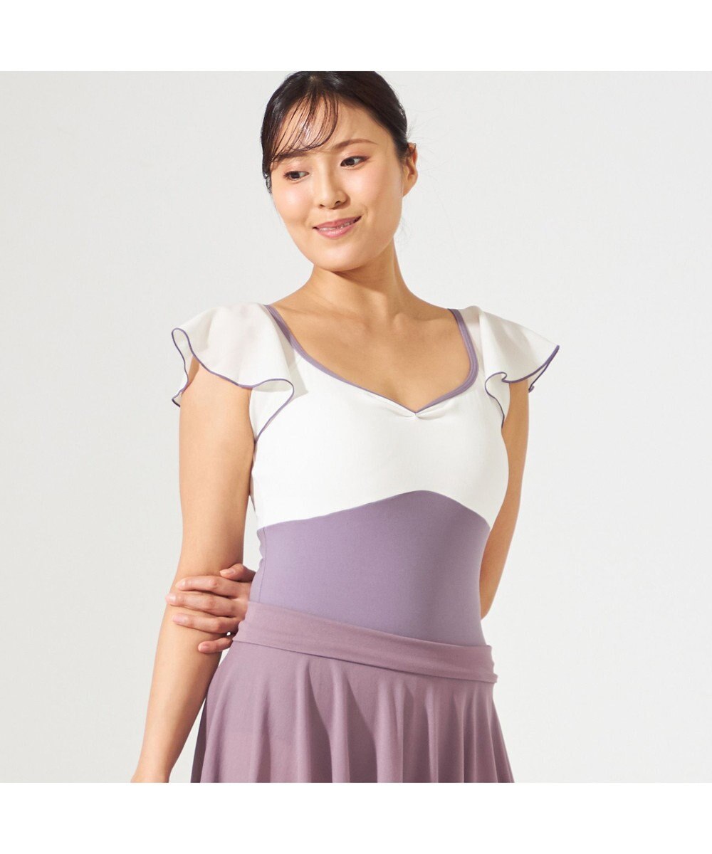 Chacott ★ 【L～３Lサイズ限定】フレアスリーブレオタード 