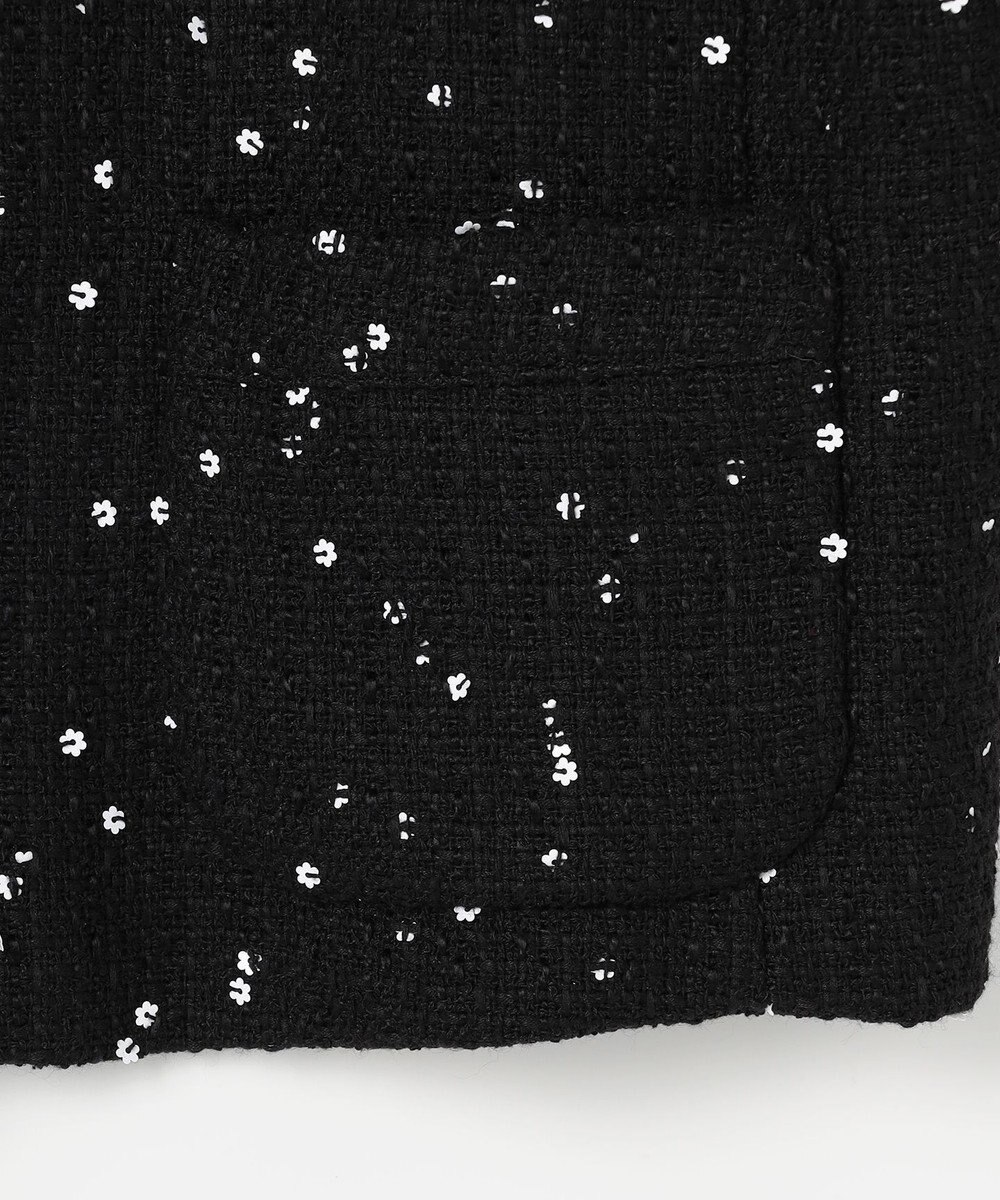 組曲 S フラワースパンコール ツイードジャケット 