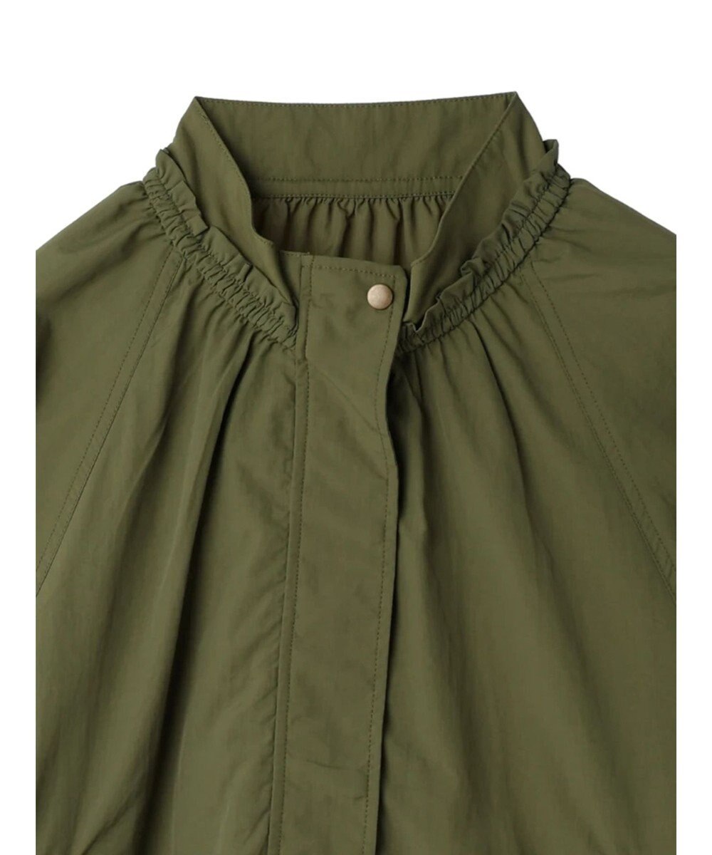 earth music&ecology スタンドフリルミリタリーブルゾン 