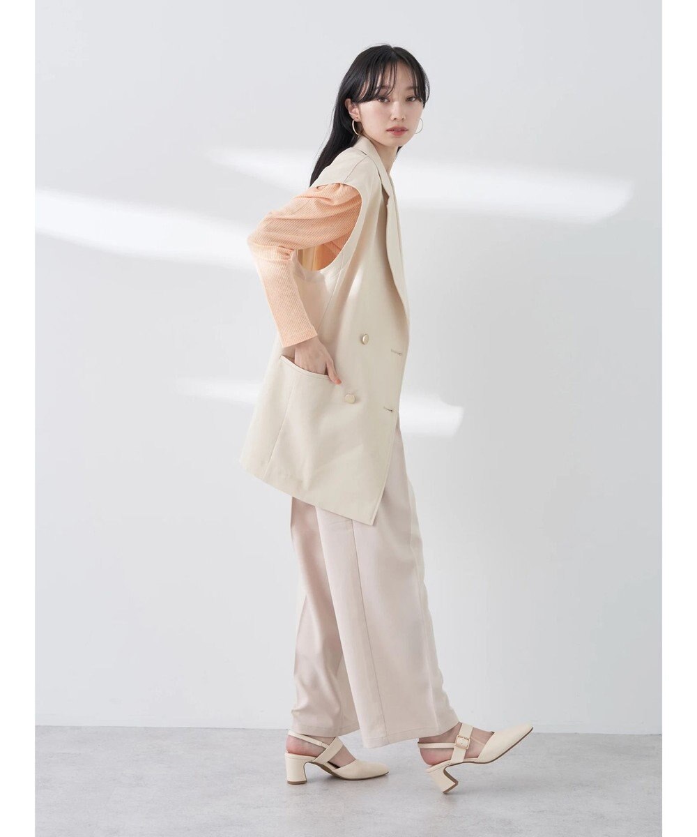 earth music&ecology パフスリーブクレープリブインナー 