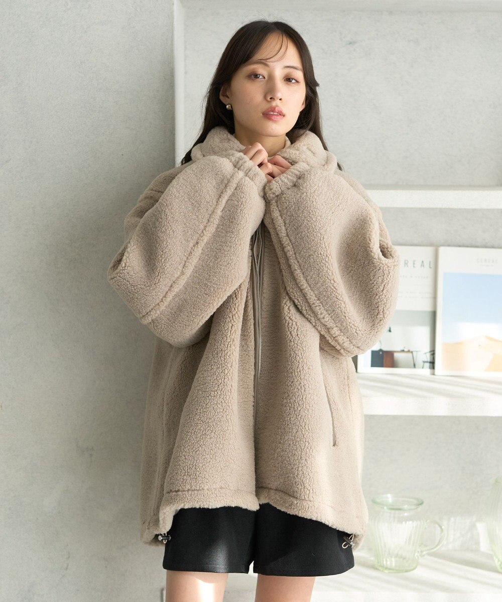 earth music&ecology ボアルーズブルゾン 