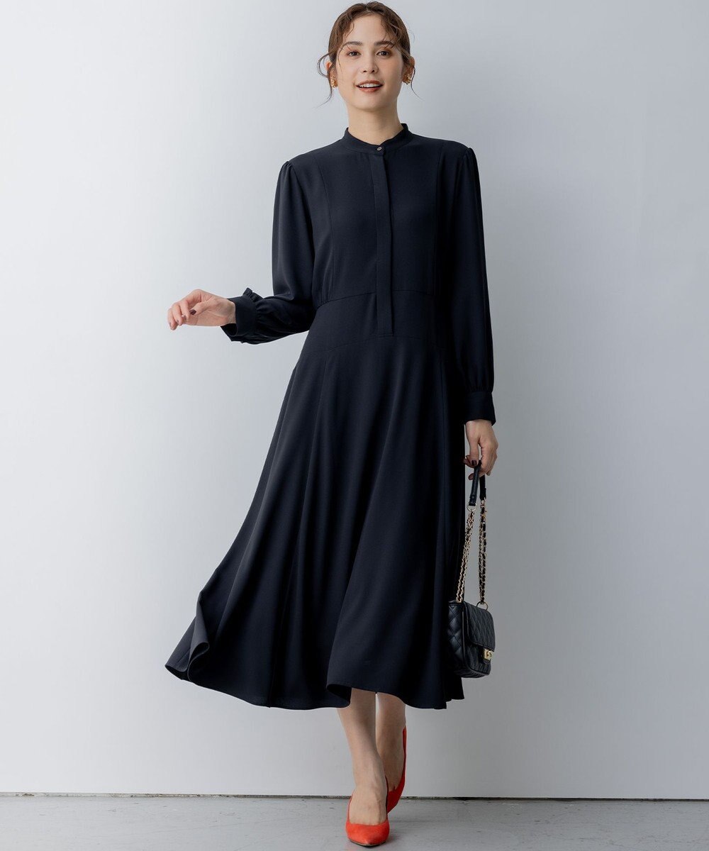 組曲 L 【WEB限定】バックサテンジョーゼット ワンピース 