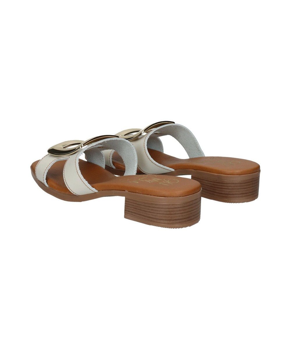 INTER-CHAUSSURES 【Oh my Sandals】メタルバックルローヒールミュールサンダル 