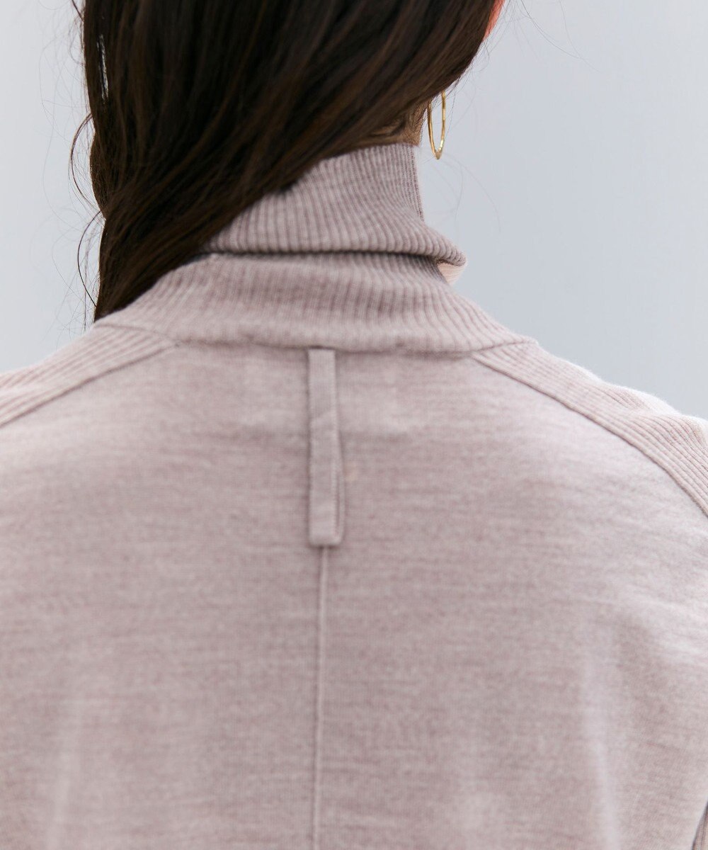 BEIGE， 【洗える・VERY NaVY12月号掲載】LA MONNAIE / バイカラーウールタートルニット 