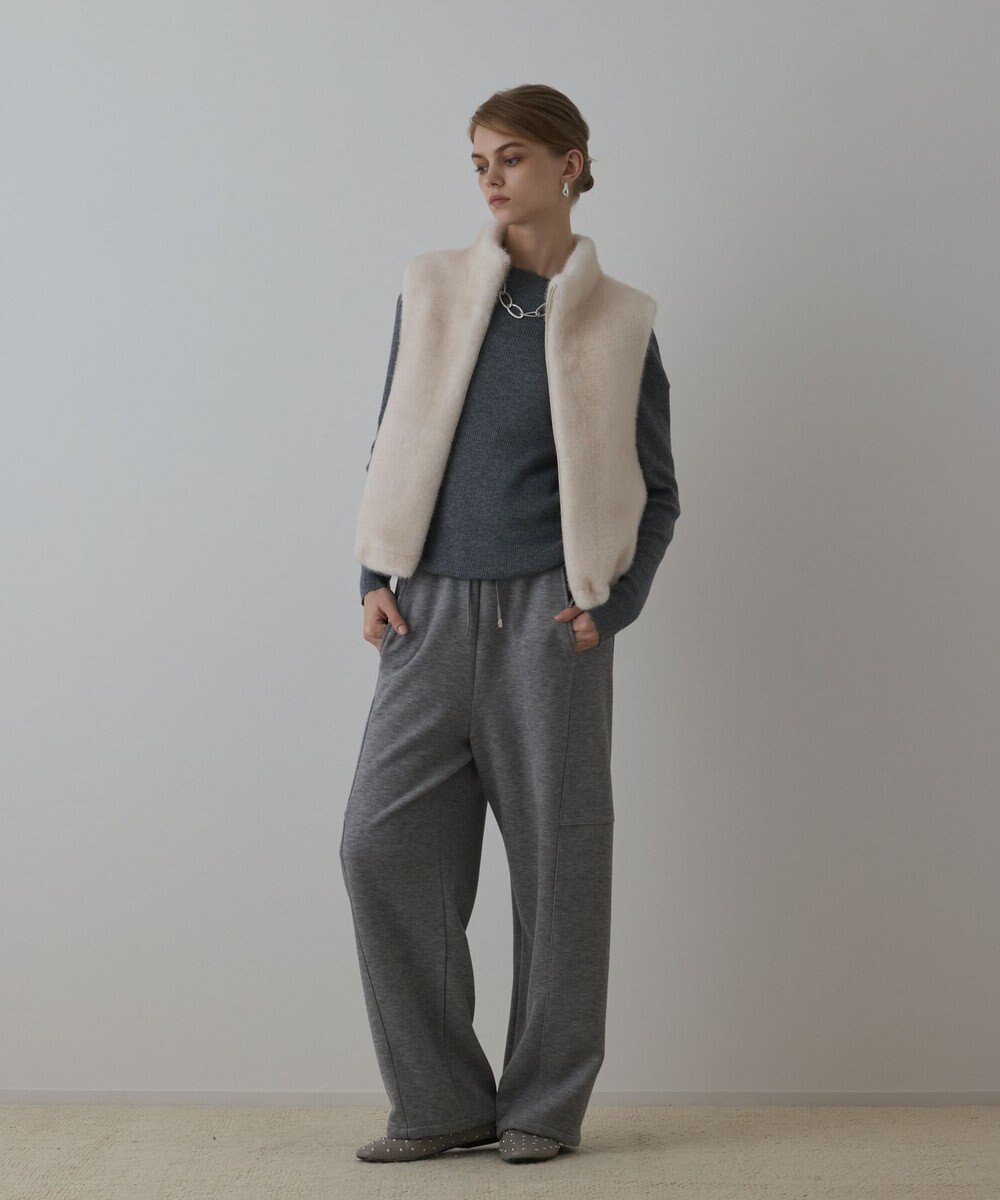 GRACE CONTINENTAL フェイクミンクベスト 