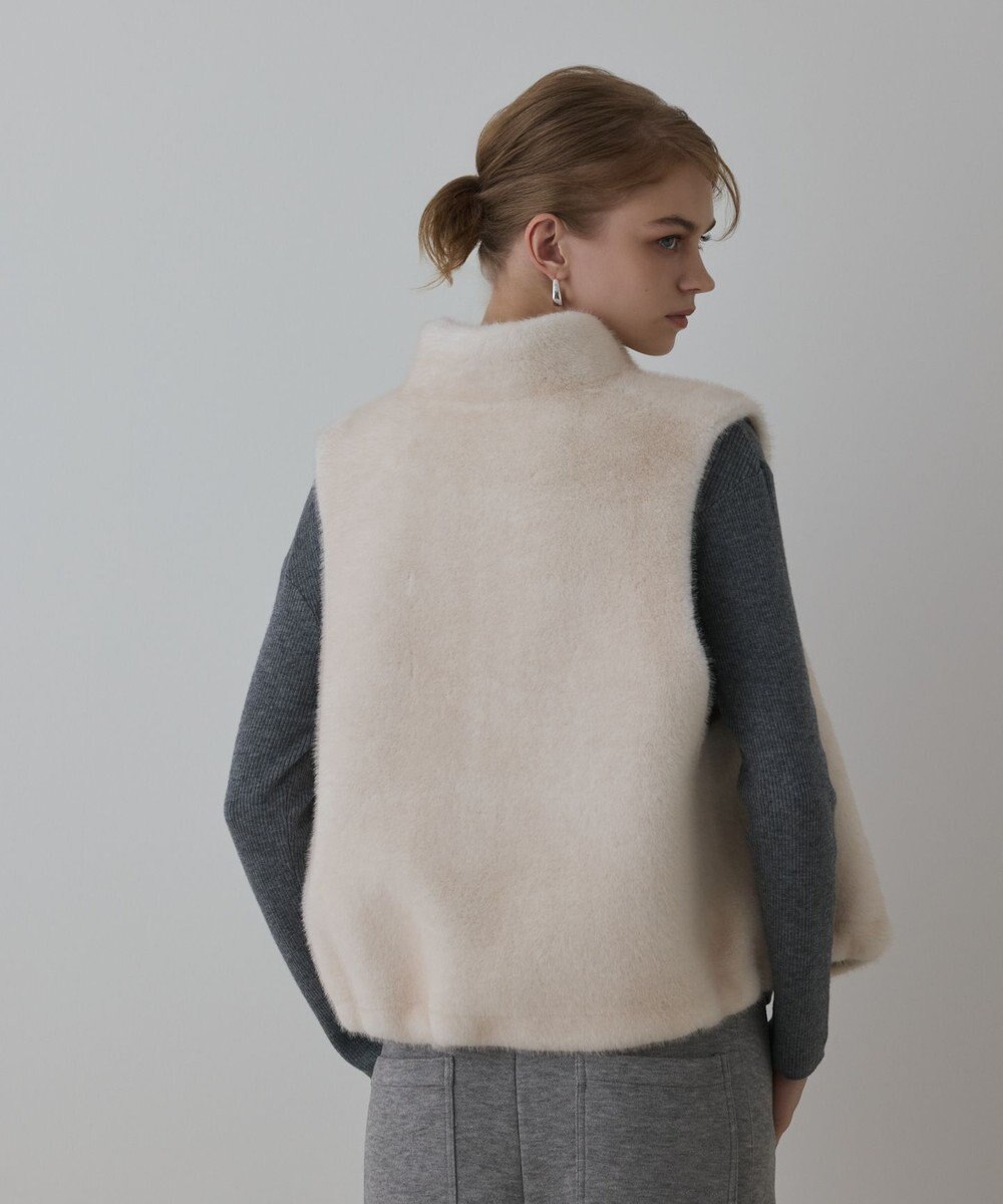 GRACE CONTINENTAL フェイクミンクベスト 