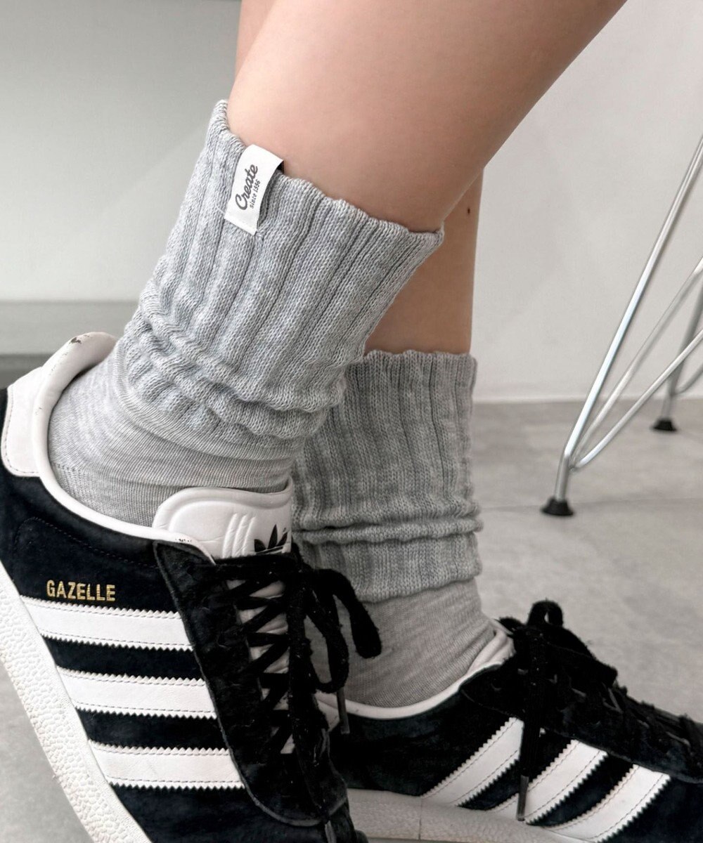 WEGO タグデザインボリュームリブソックス 