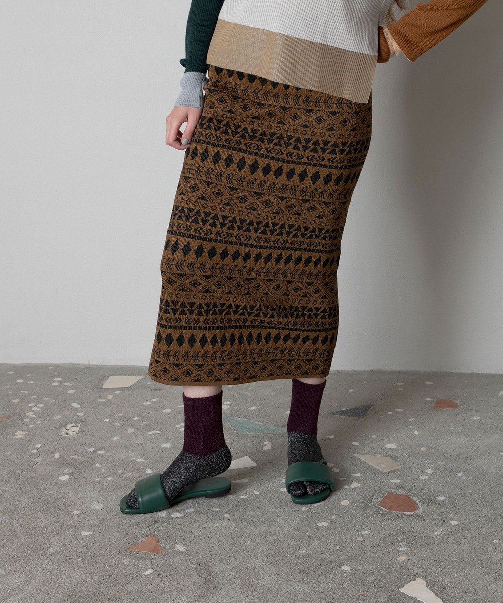 TRICOTE TRIBAL PATTERN SKIRT / トライバル パターン スカート 