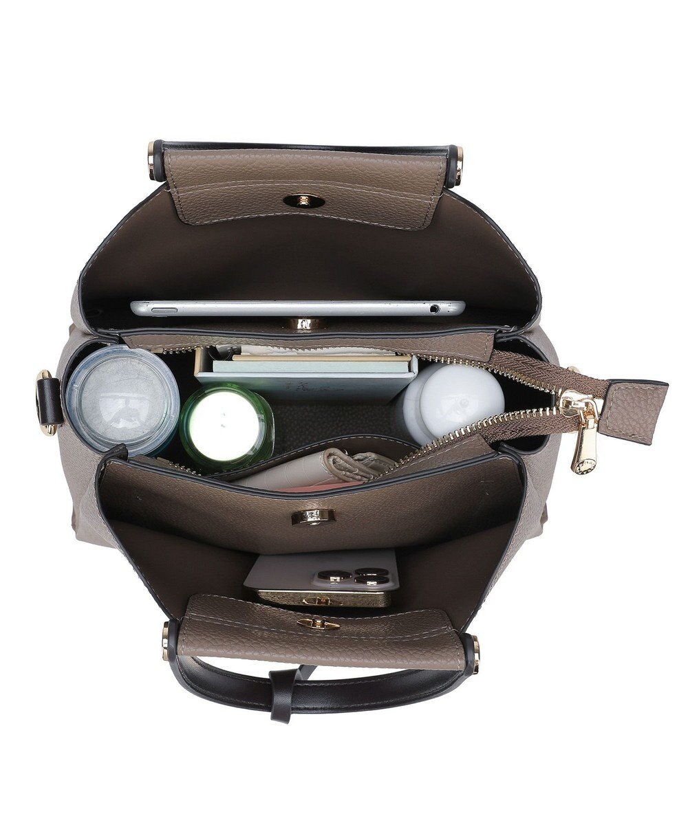 style code 【MERCURYDUO/マーキュリーデュオ】両アオリポケット　ハンドバッグ　キーリングチャーム付き 