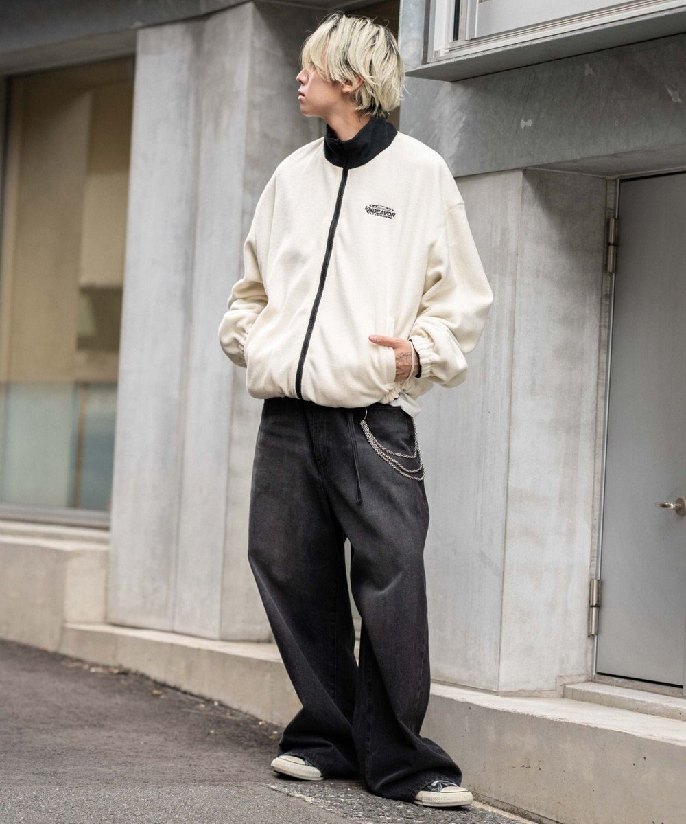 WEGO 【ユニセックス着用ITEM/リバーシブル/2WAY】リバーシブルフリースブルゾン 