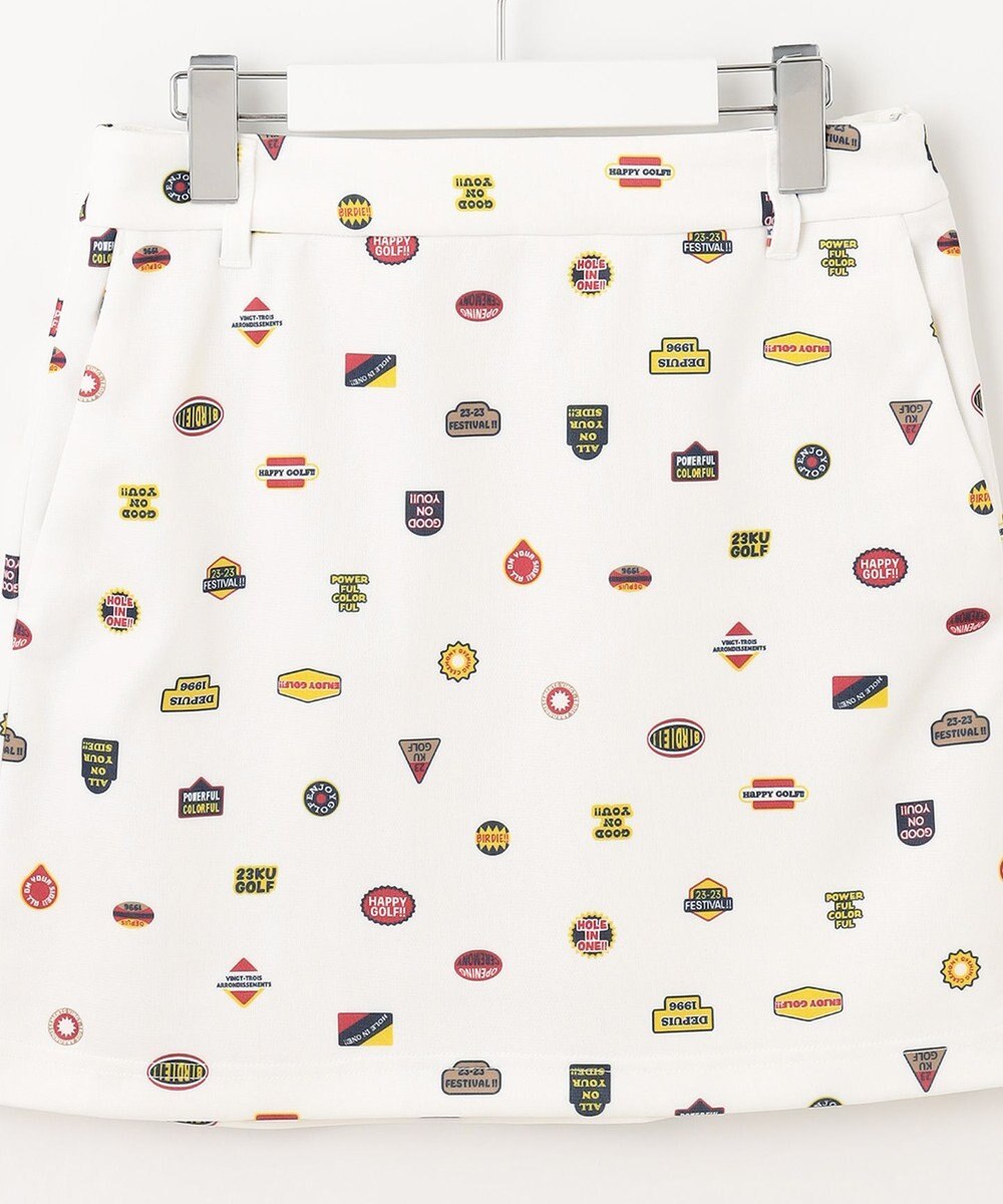 23区GOLF 【WOMEN】【吸水速乾】ステッカープリント スカート 