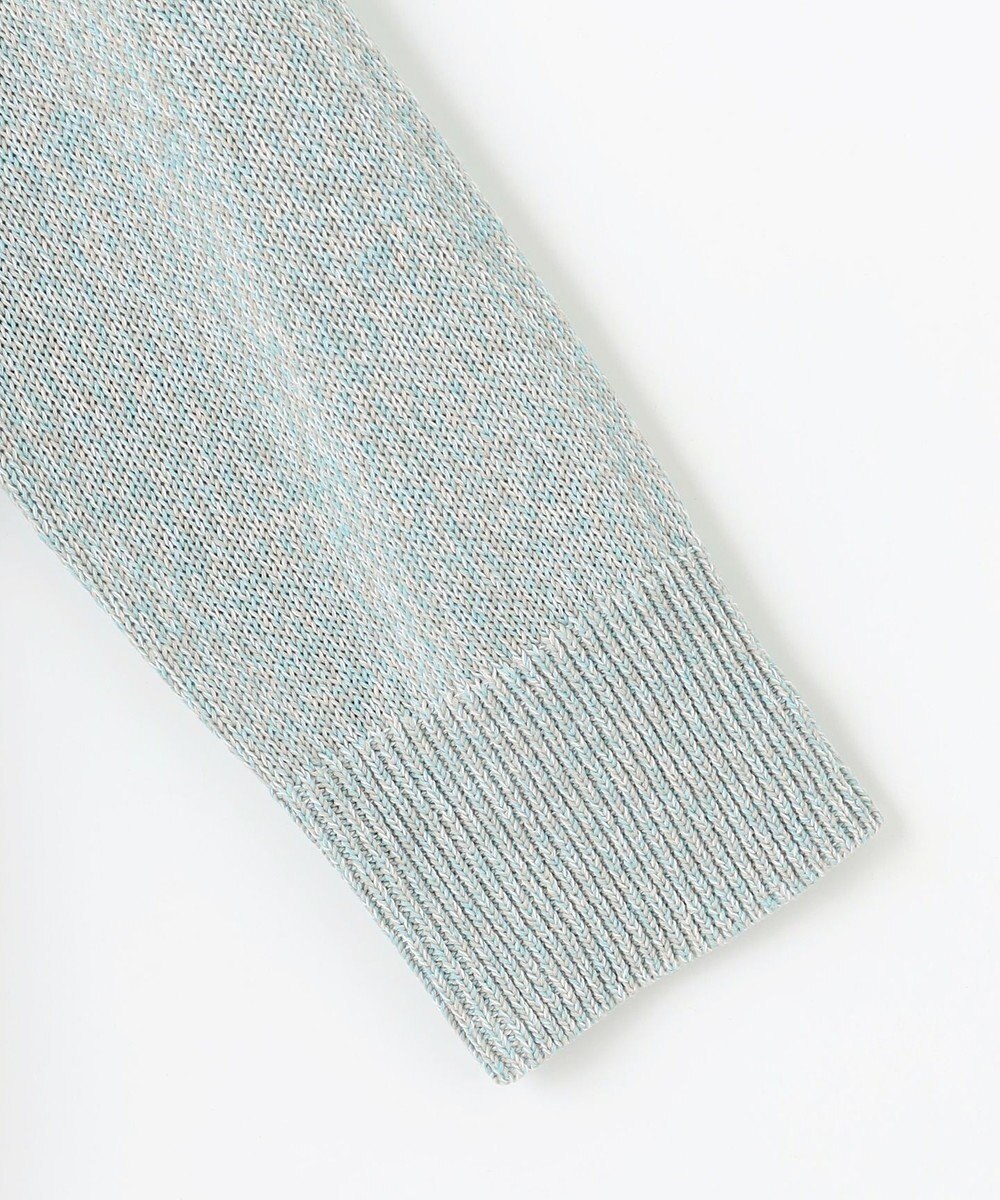 J.PRESS LADIES 【洗える】GIMA COTTON ミックスカラー Vネック ニット 