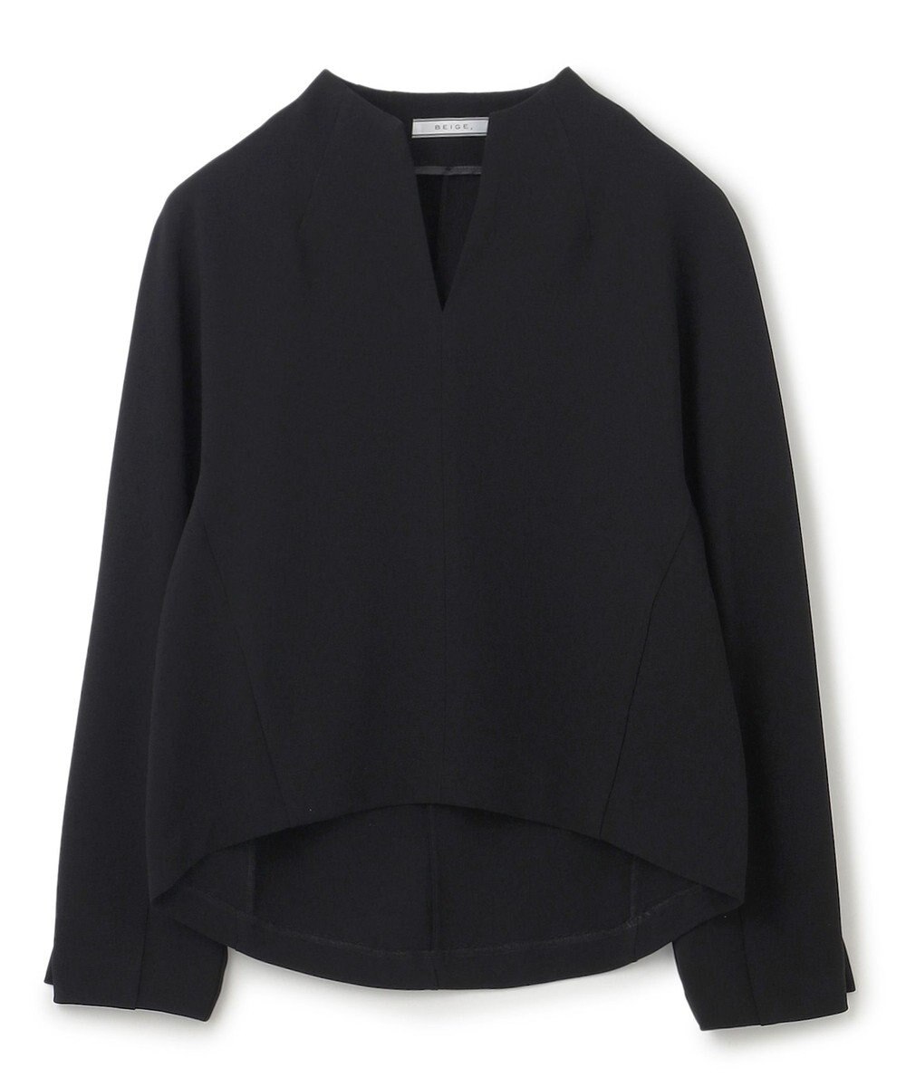 BEIGE， 【洗える】RUE / スリットネックフォルムブラウス 