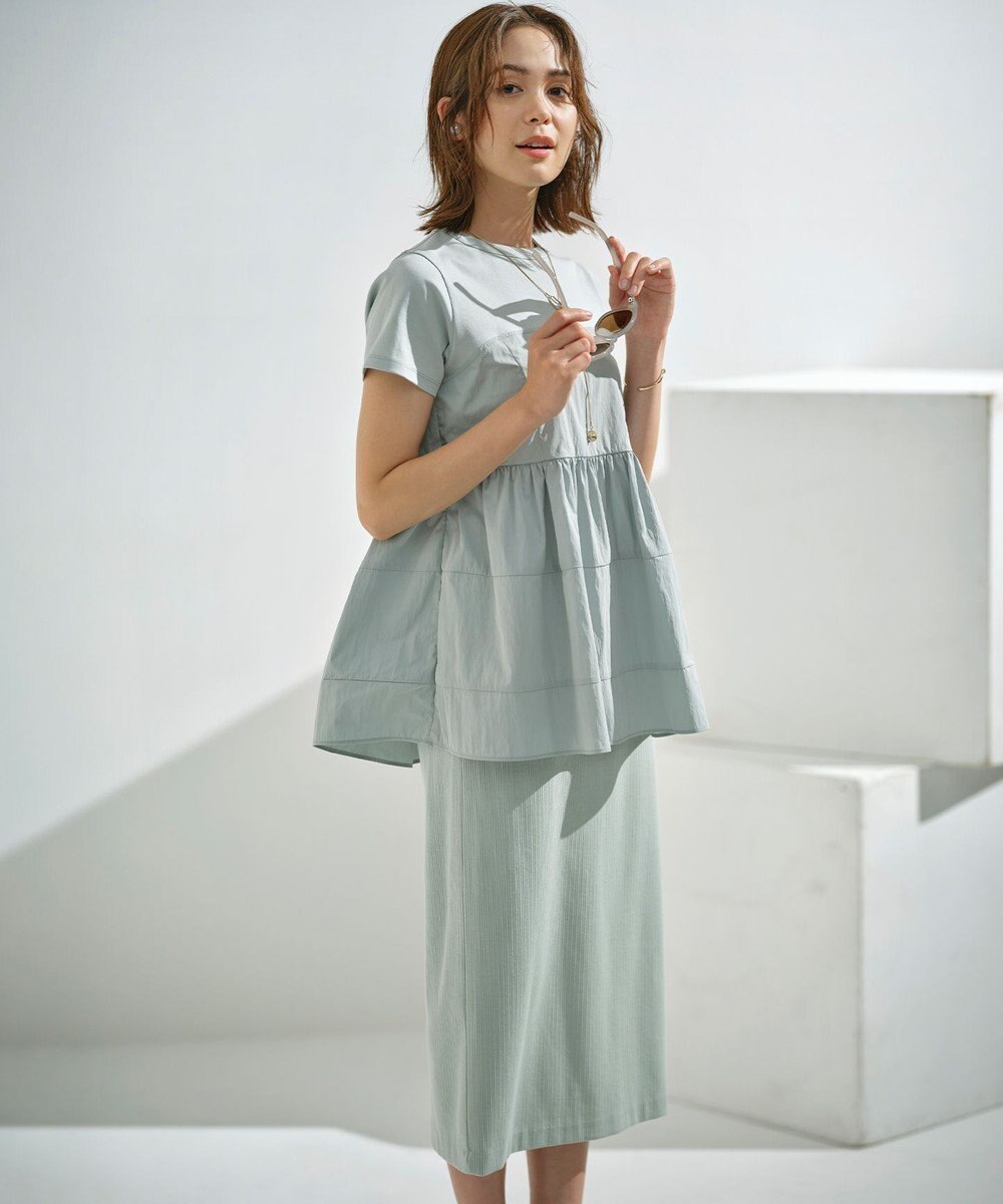 組曲 L 【接触冷感】ビスチェレイヤードTシャツ 