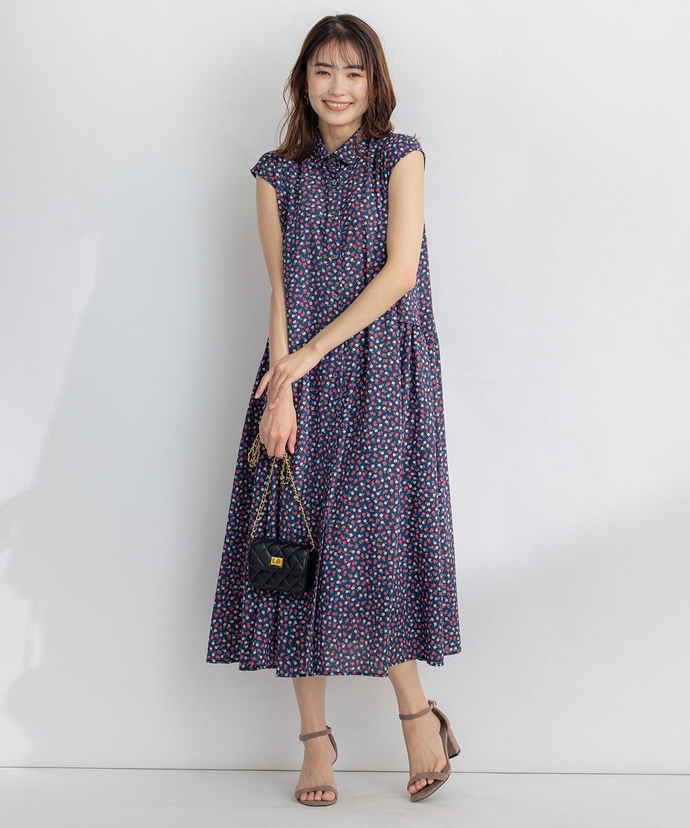 組曲 【洗える】プティフラワージョーゼットシフォン ワンピース 