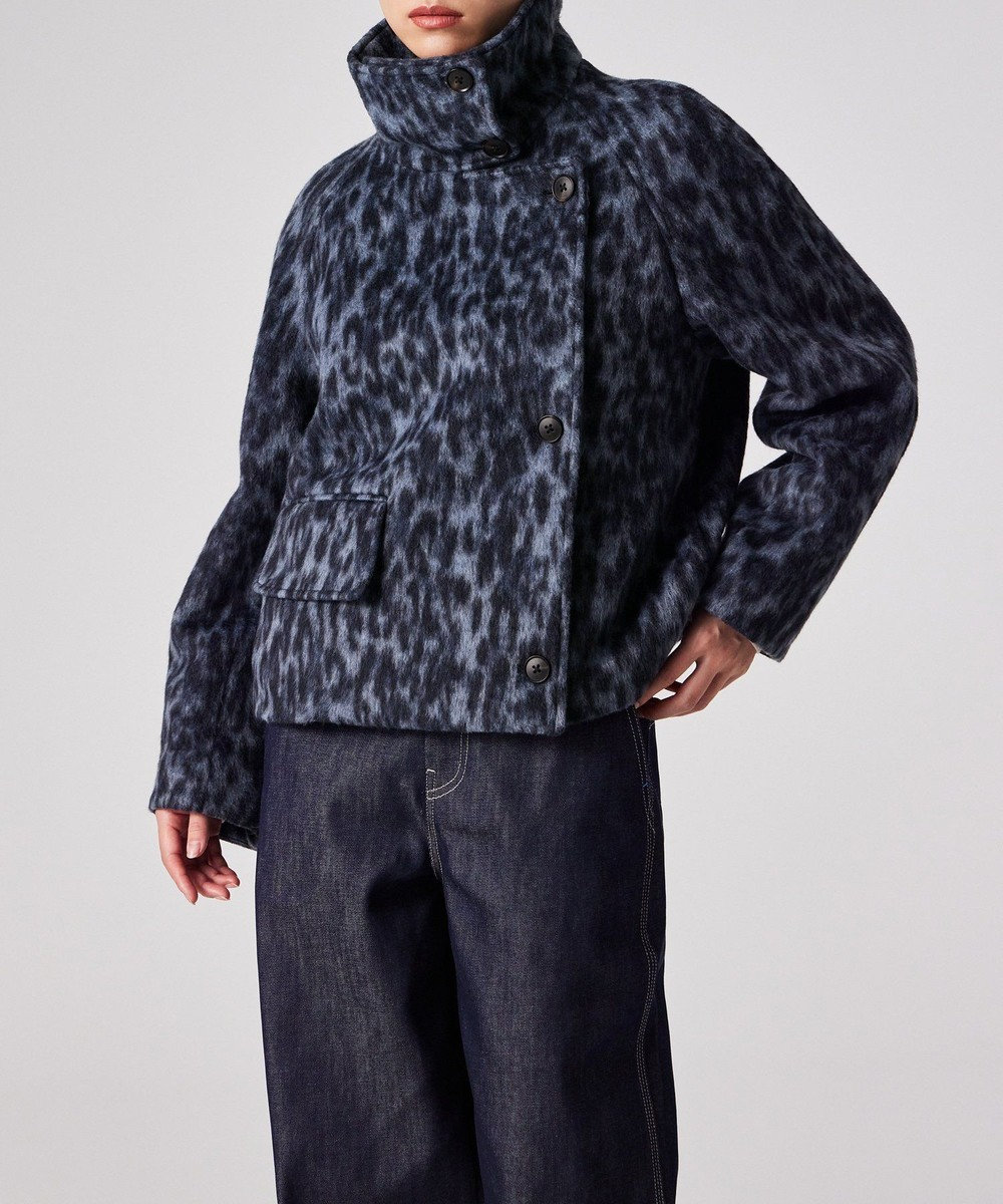 Paul Smith ウールブレンド レオパード スタンドブルゾン 