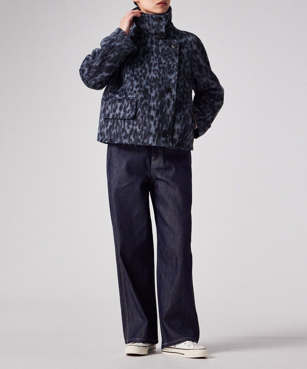 Paul Smith ウールブレンド レオパード スタンドブルゾン 