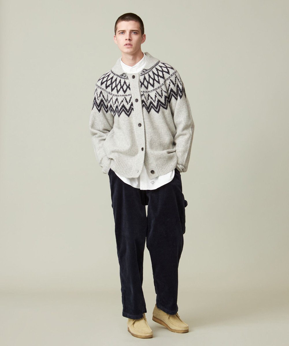 J.PRESS YORK STREET 【UNISEX】FOXMIX ノルディックカウチン ニットカーディガン 