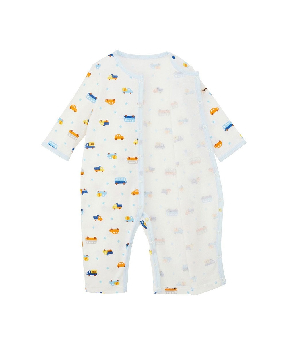 MIKI HOUSE HOT BISCUITS 【60-80cm】 フライス素材 カバーオール肌着 