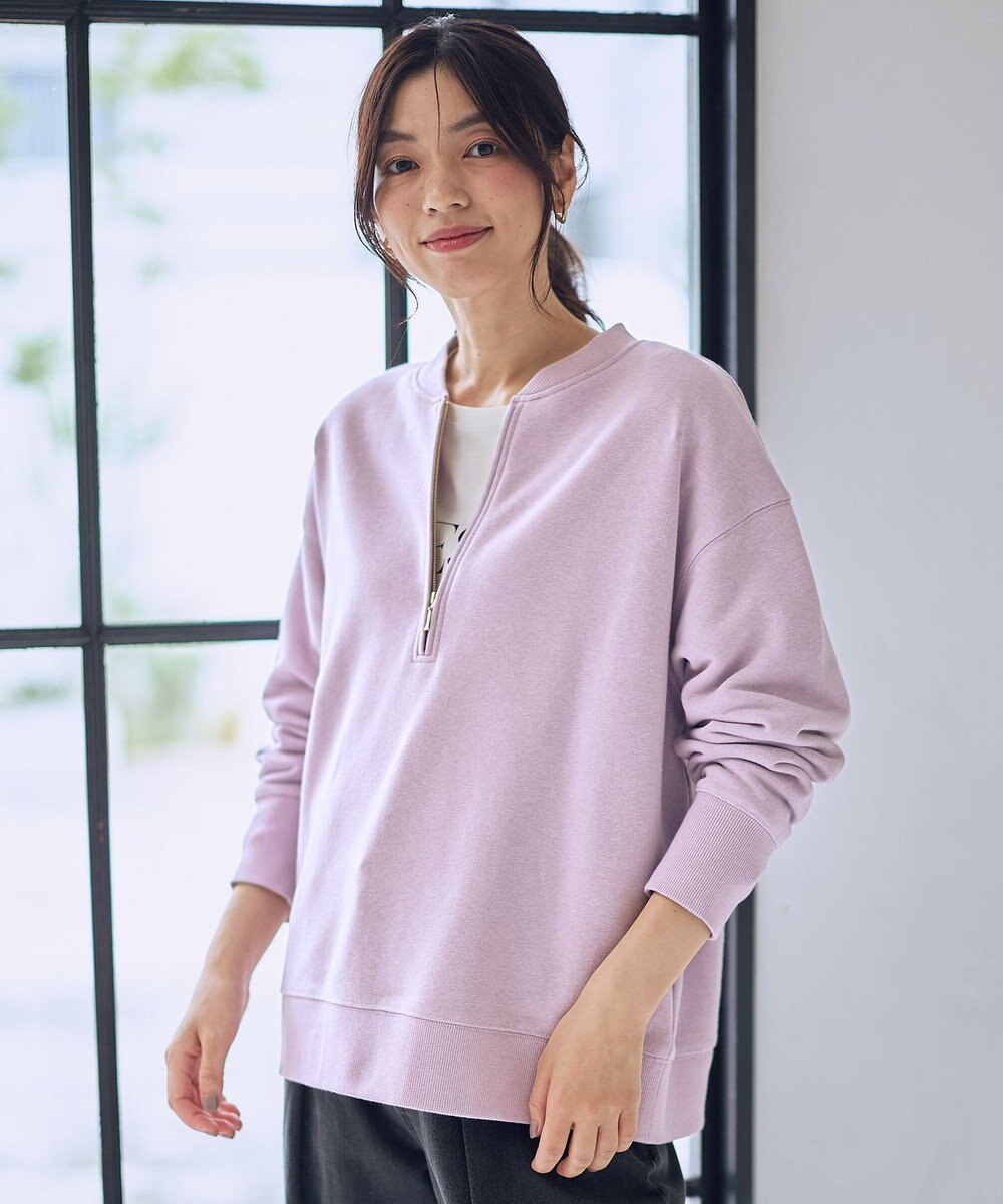 ANY ハーフジップスウェット 