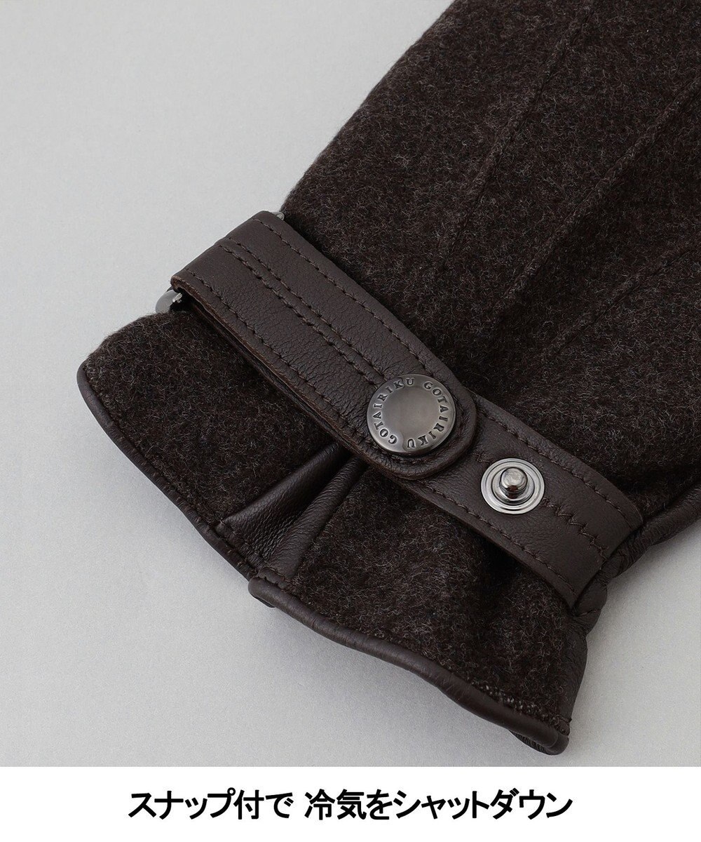 GOTAIRIKU 【スマホ対応】DRAGO/ドラゴ ウールシープレザーコンビ グローブ_無地 