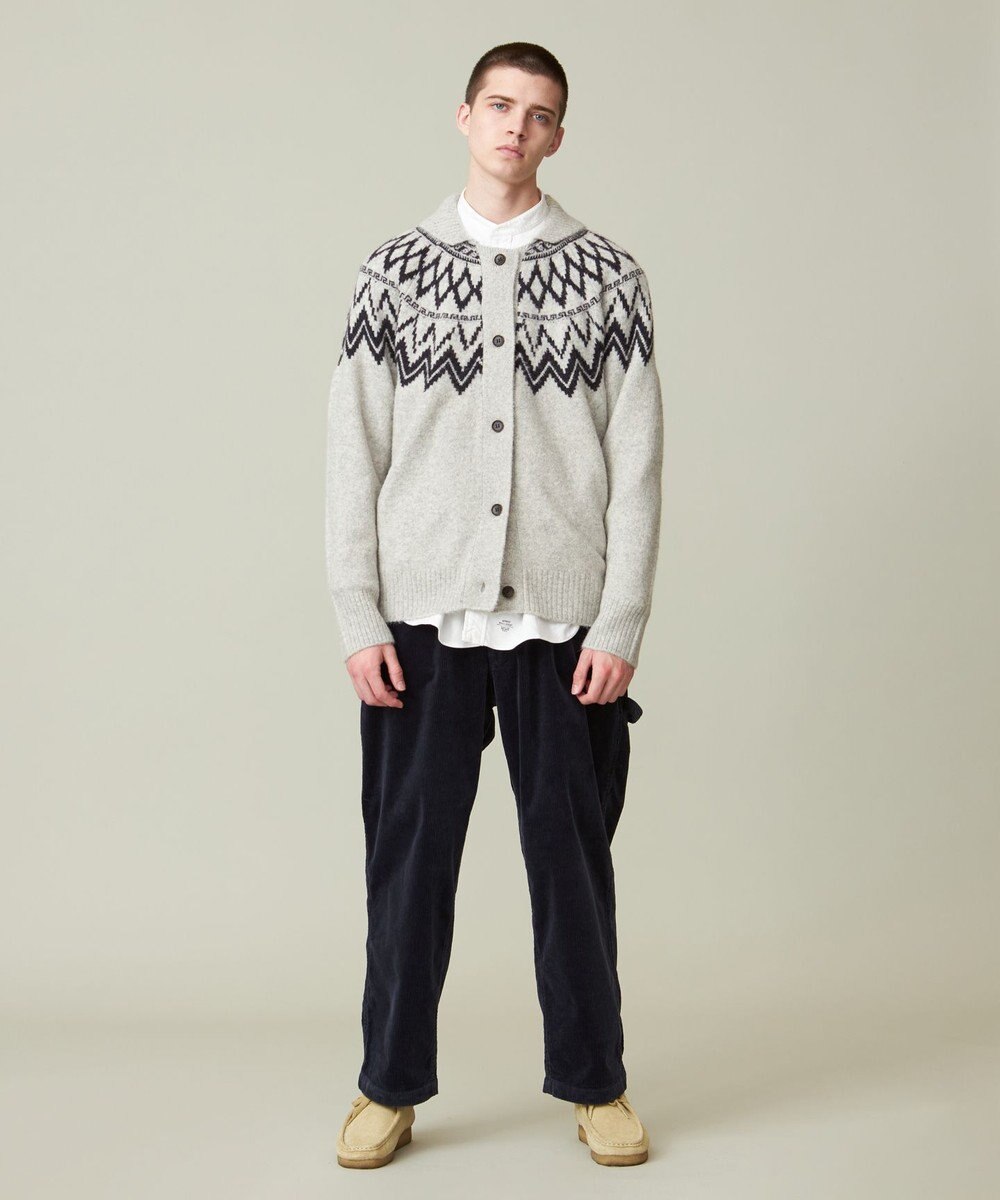 J.PRESS YORK STREET 【UNISEX】FOXMIX ノルディックカウチン ニットカーディガン 