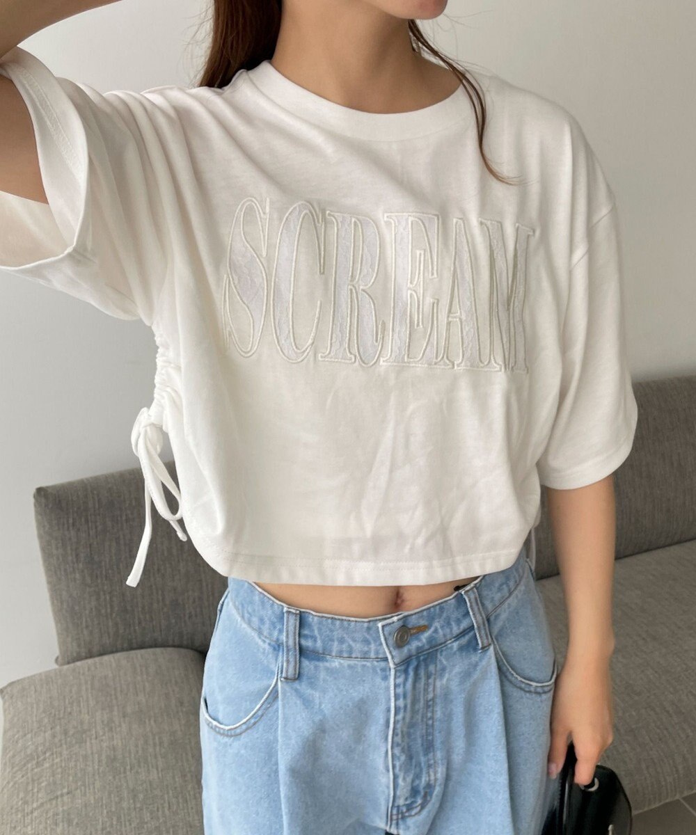 WEGO ロゴレースドロストショートT 