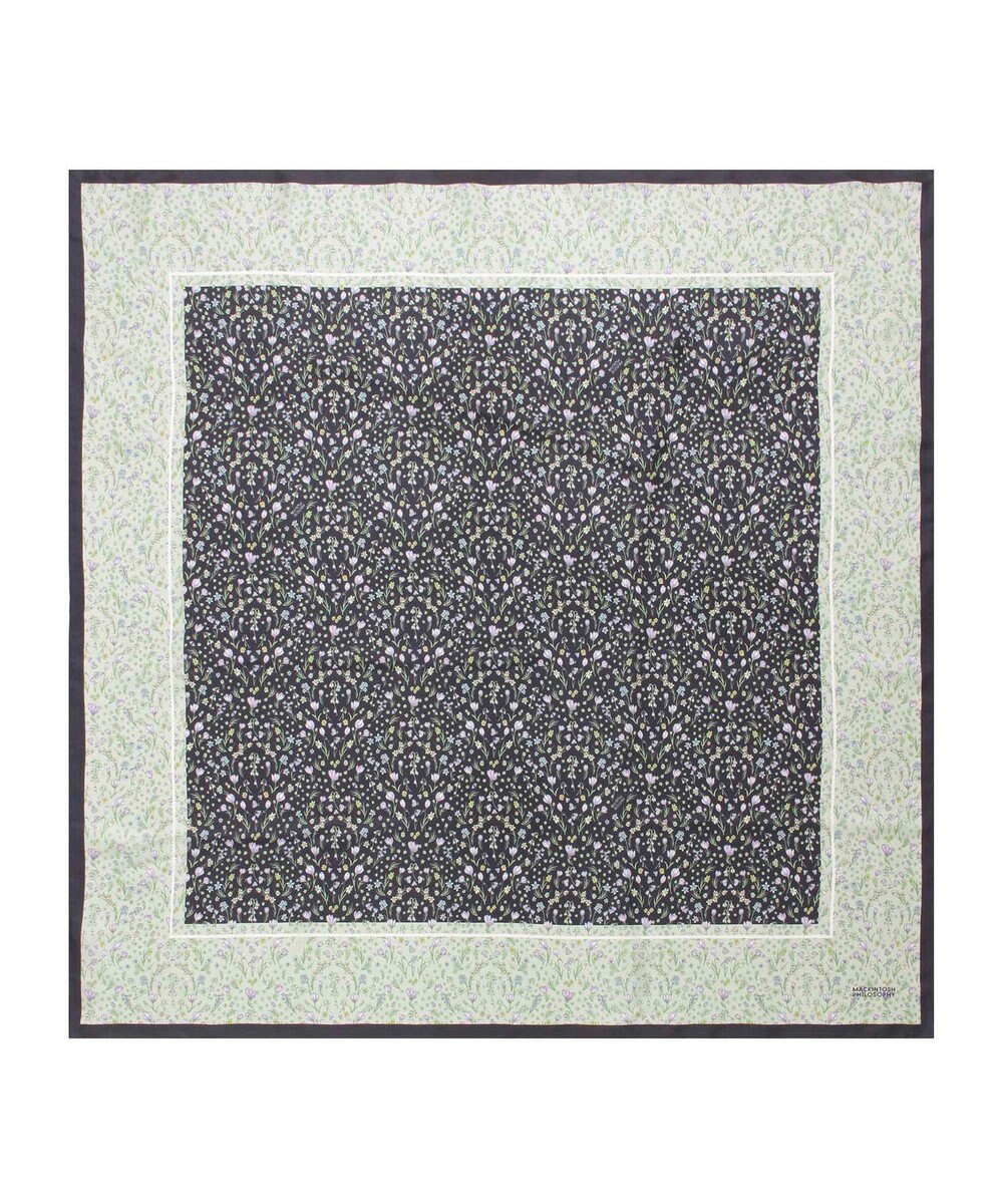 MOONBAT 【シルク100%】MACKINTOSH PHILOSOPHY(マッキントッシュ フィロソフィー）小花柄 シルクプリントスカーフ 日本製 68cm×68cm  UV対策 
