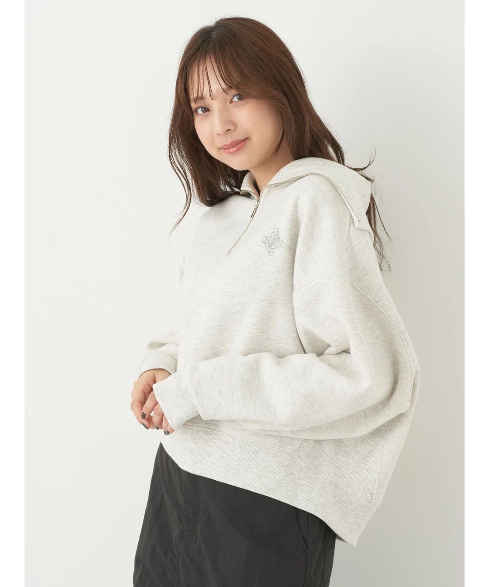 earth music&ecology ハーフＺＩＰ裏起毛プルオーバー 