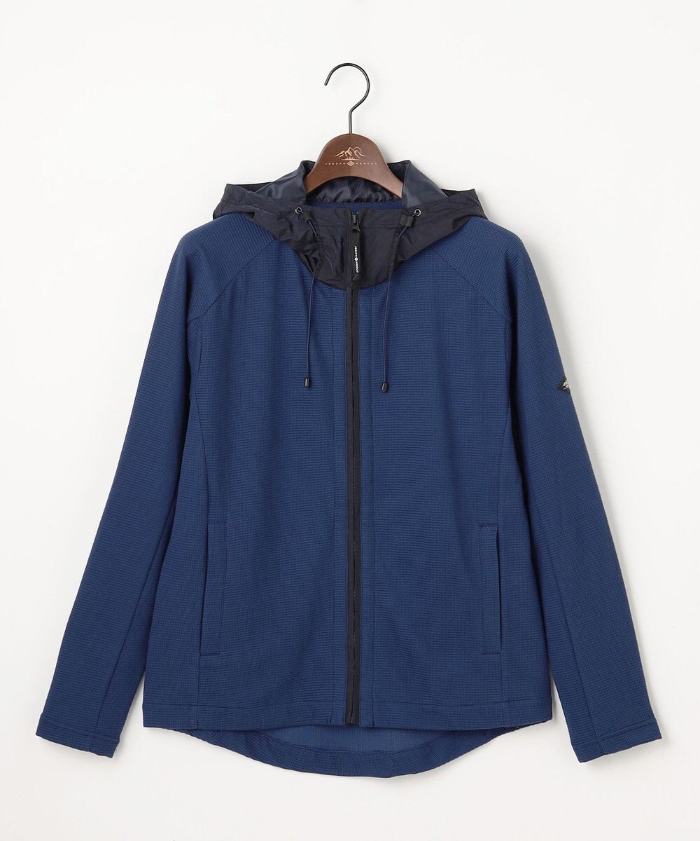 JOSEPH ABBOUD MOUNTAIN 【異素材コンビネーション】グリットワッフルアクティブパーカー 