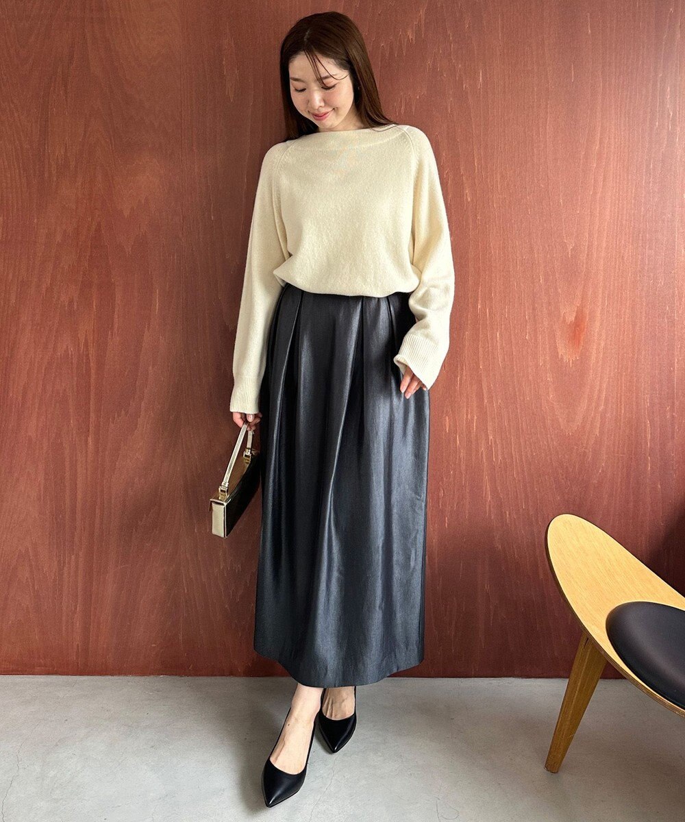 UNFILO カシミヤブレンド オフネックニット 