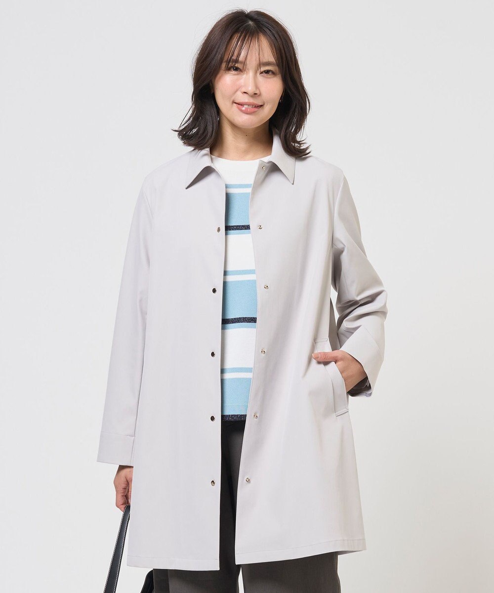 J.PRESS LADIES L ドライツイルストレッチ ステンカラー コート 