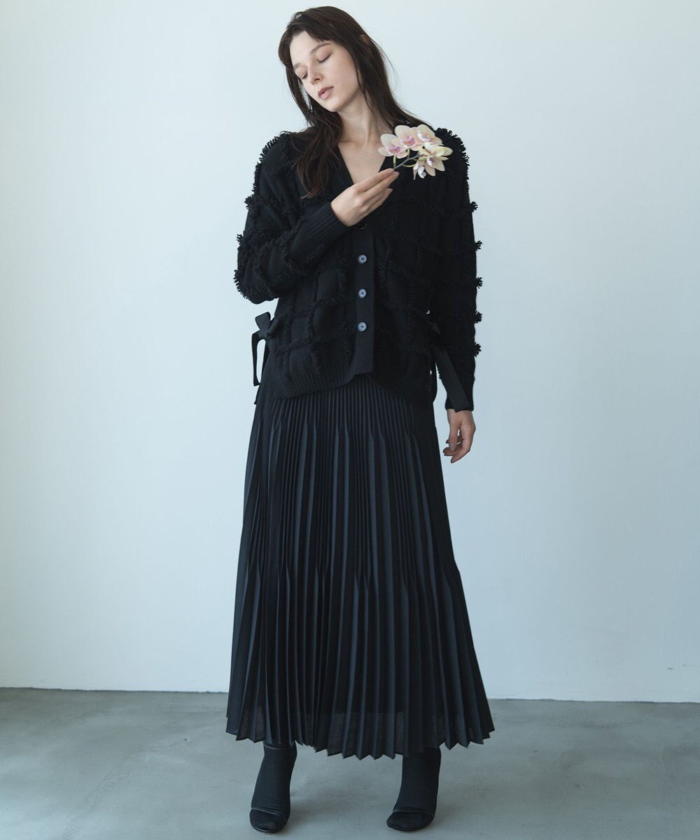 自由区 【カトリエムブーケ】Plis aleatoires シアープリーツスカート 