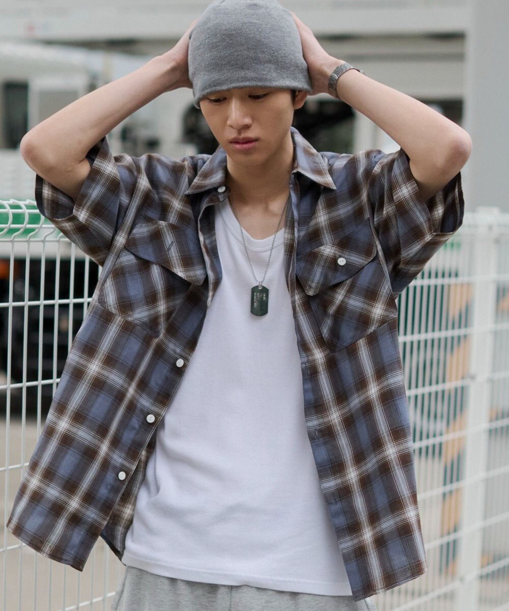 WEGO オンブレチェックシャツ（SS） 