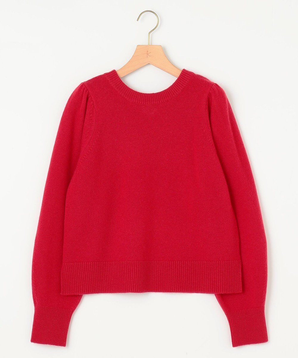 組曲 【8色展開・前後着用可】ウールカシミヤミックス パフスリーブ ニット 