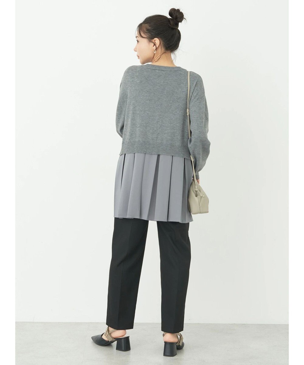 earth music&ecology プリーツドッキングカーディガン 