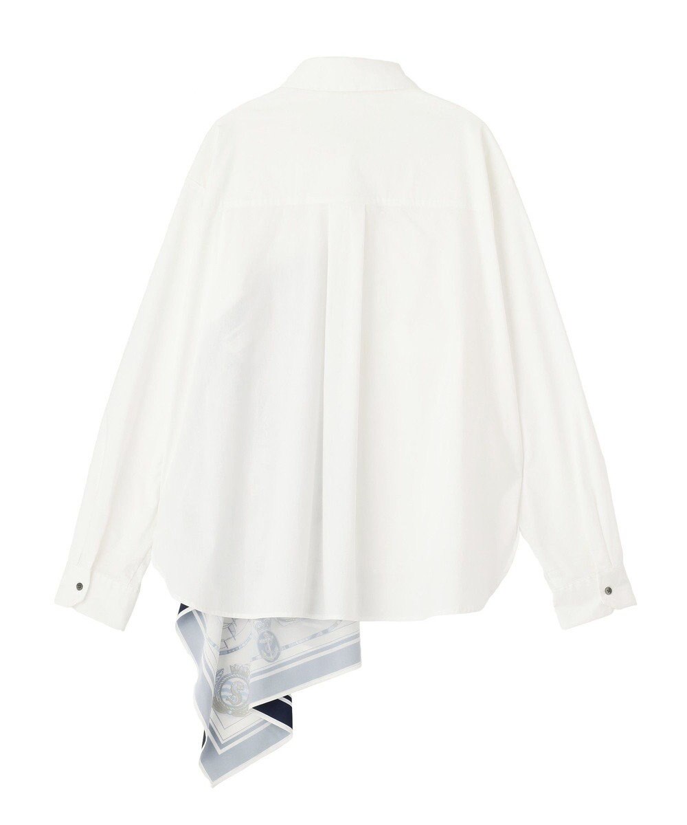 YECCA VECCA スカーフデザインアシメシャツ 