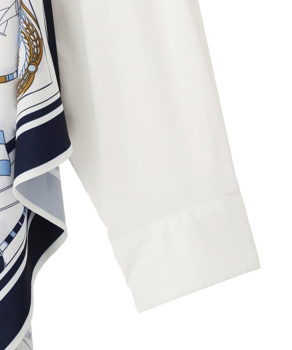 YECCA VECCA スカーフデザインアシメシャツ 