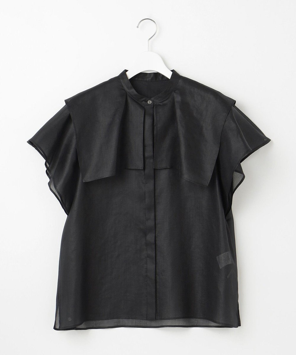 23区 L 【接触冷感/洗える】シアーフィルム ブラウス 