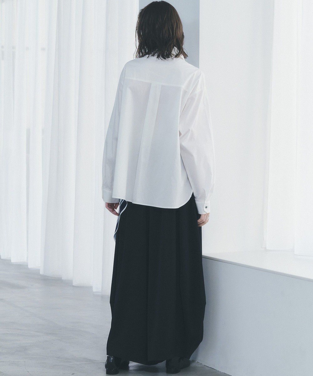 YECCA VECCA スカーフデザインアシメシャツ 