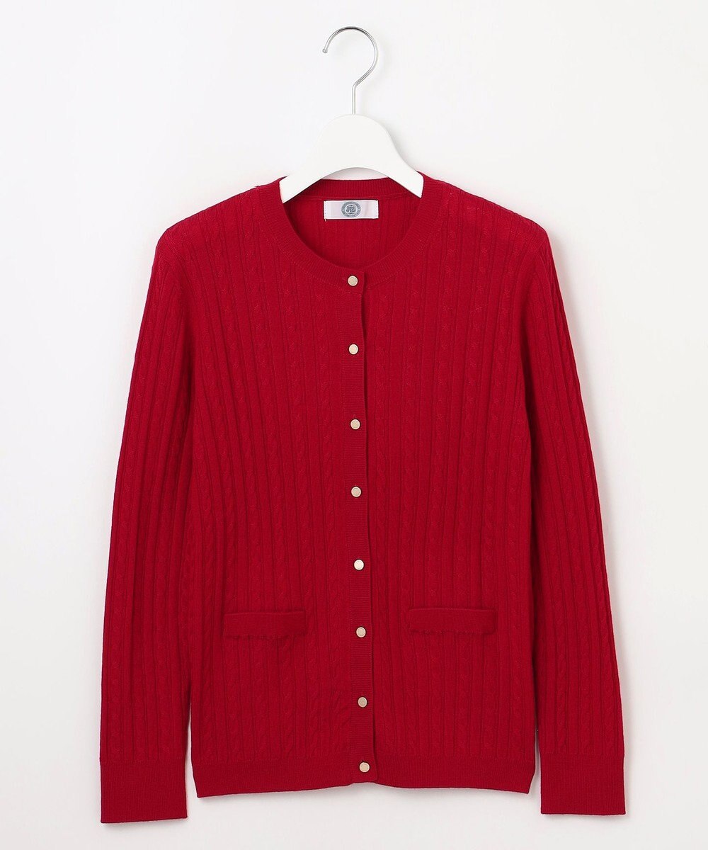 J.PRESS LADIES 【洗える】KNIT BASIC クルーネック カーディガン 