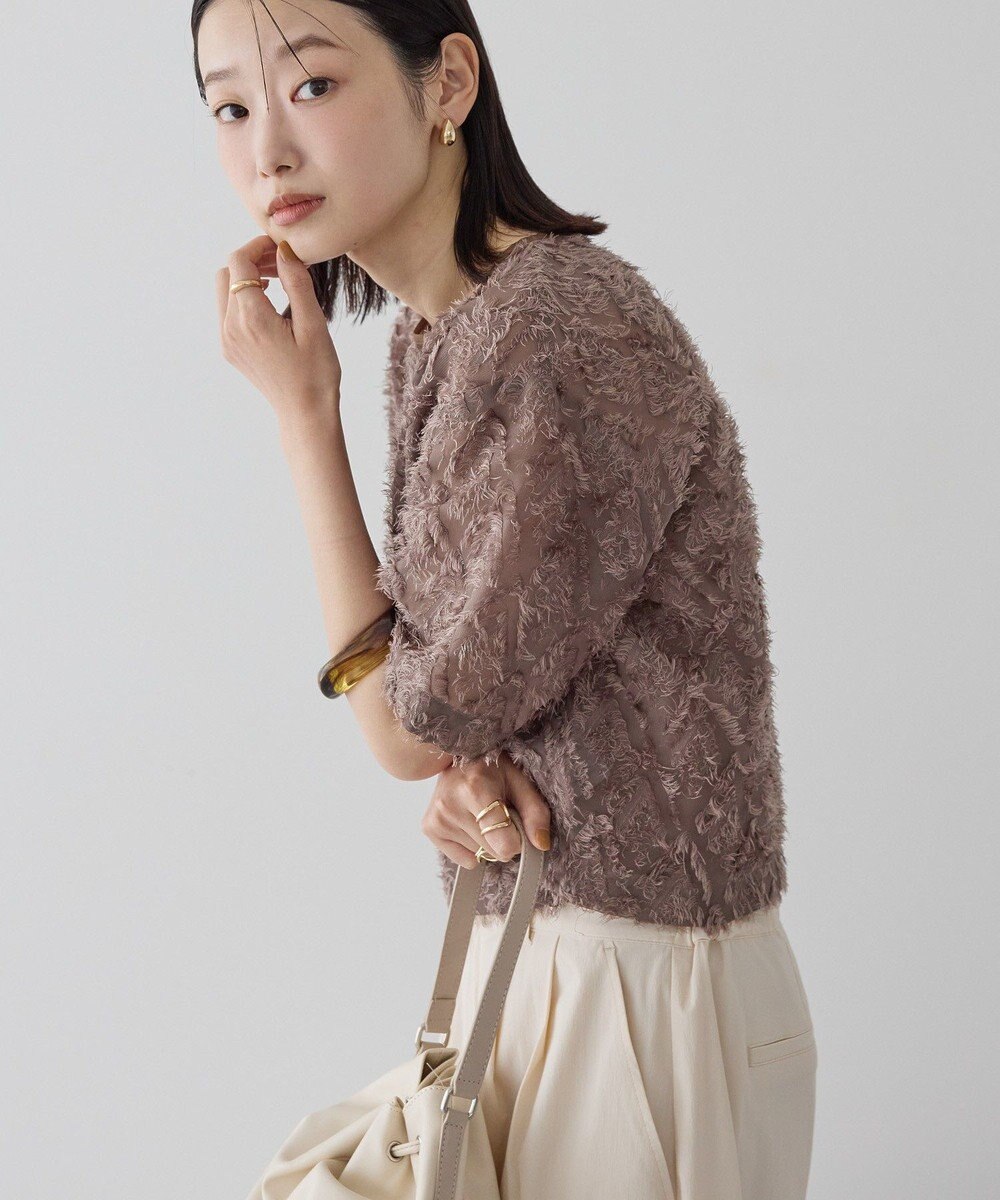 AMERICAN HOLIC フリンジジャガードブラウス 