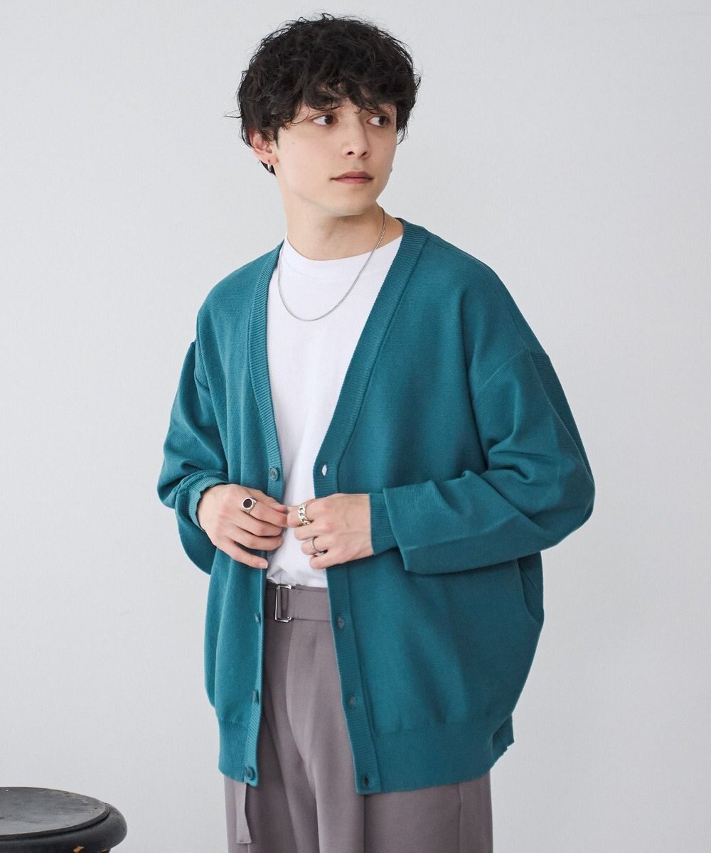 WEGO 【ユニセックス着用ITEM/紫外線対策/冷房対策】オーバーフィットドライタッチカーディガン 