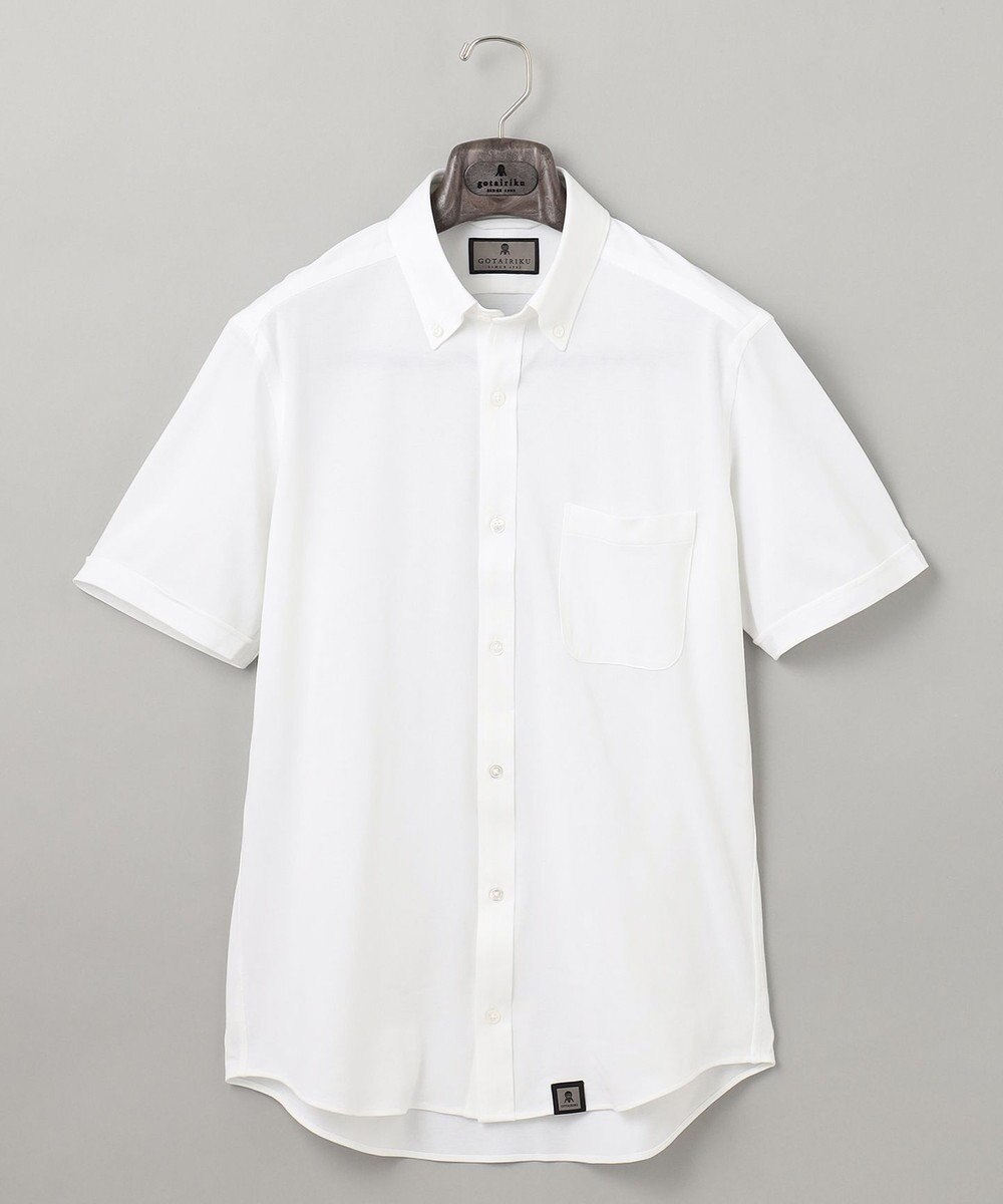 GOTAIRIKU 【吸汗速乾】クールマックス鹿の子 半袖ビズシャツ_ボタンダウン 