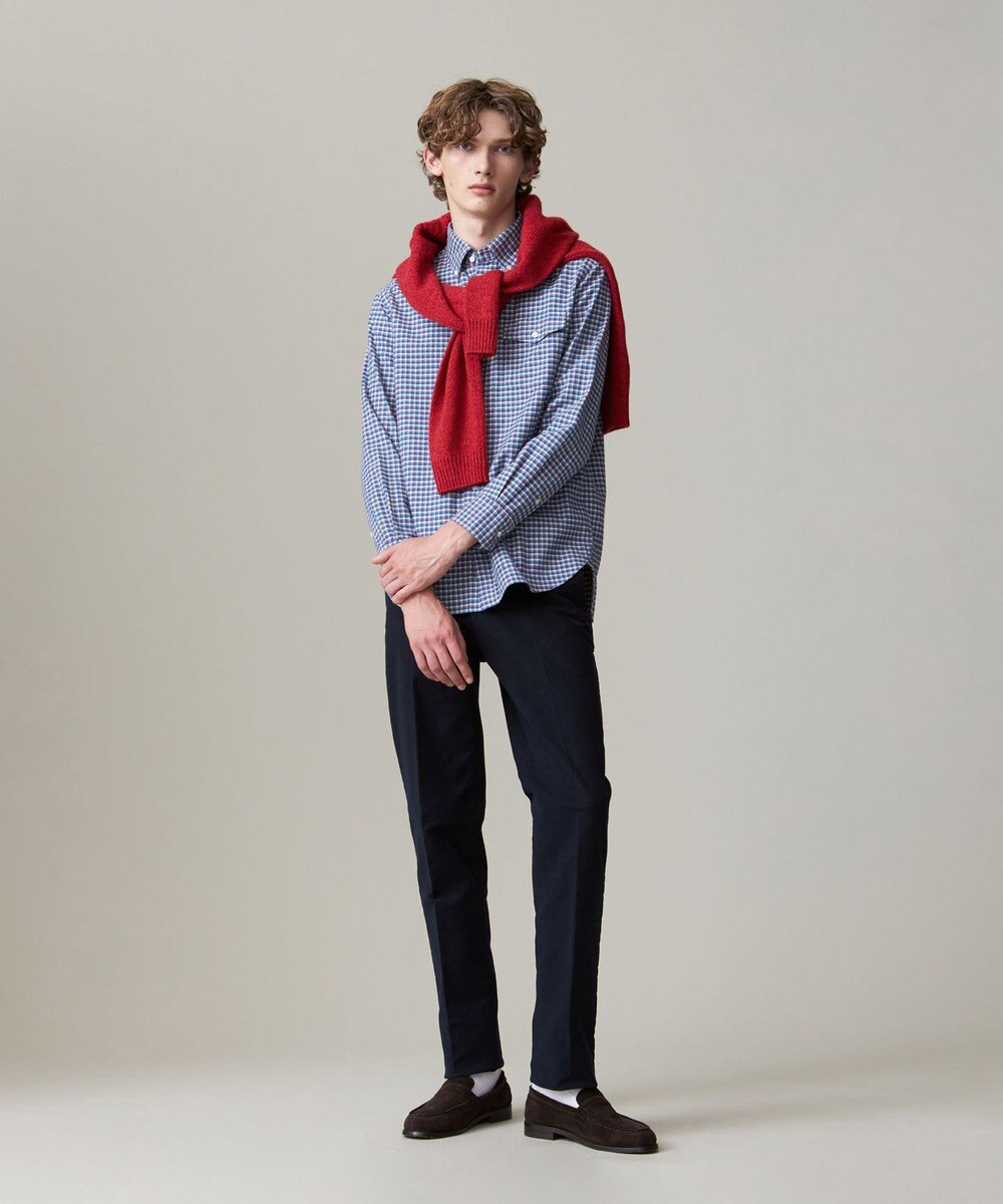 J.PRESS MEN ストレッチ コットンネルシャツ 