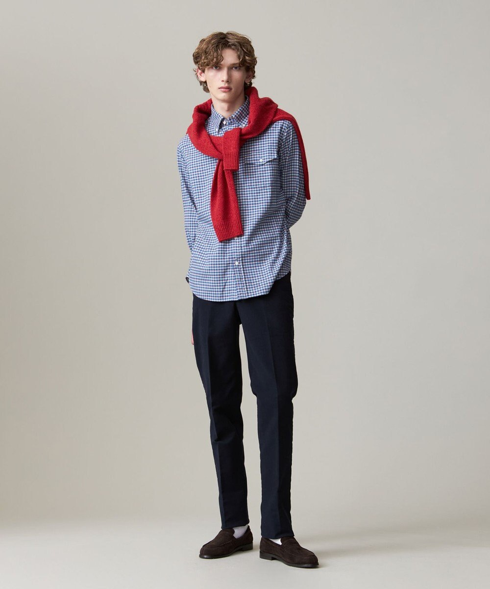 J.PRESS MEN ストレッチ コットンネルシャツ 