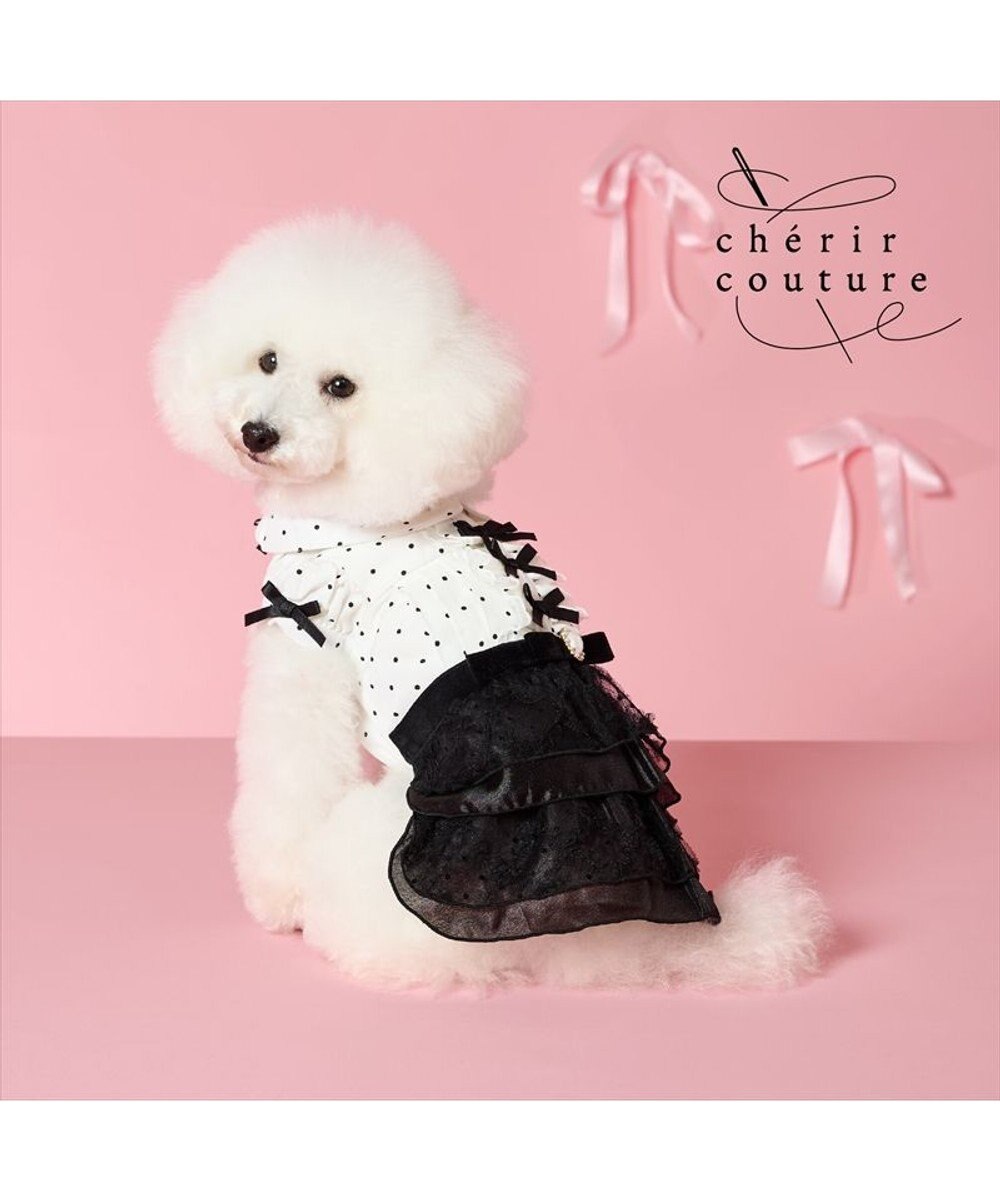 PET PARADISE cherircouture ドットシャツ ワンピース 小型犬 