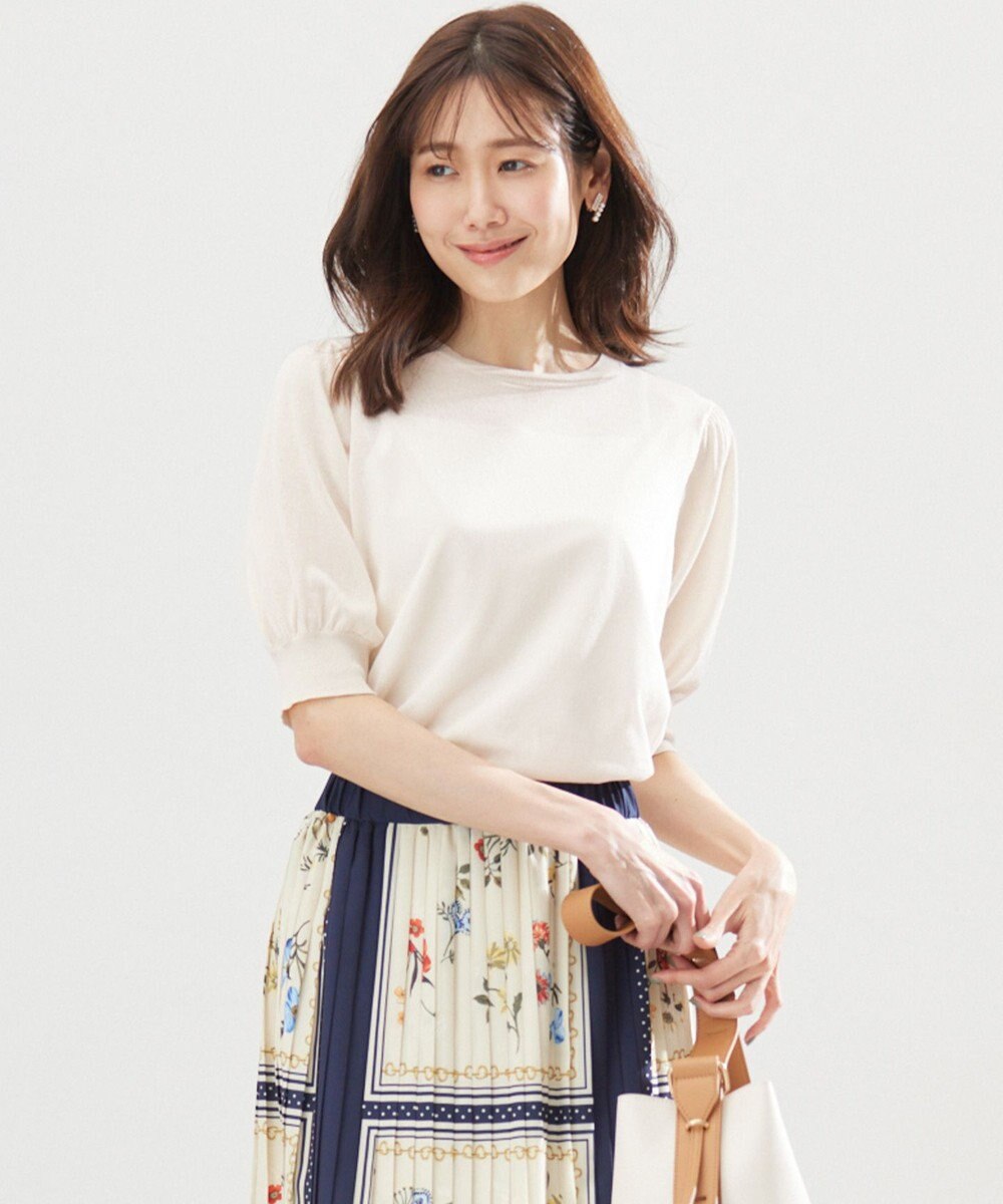 組曲 S シアーパフ袖 ニット 